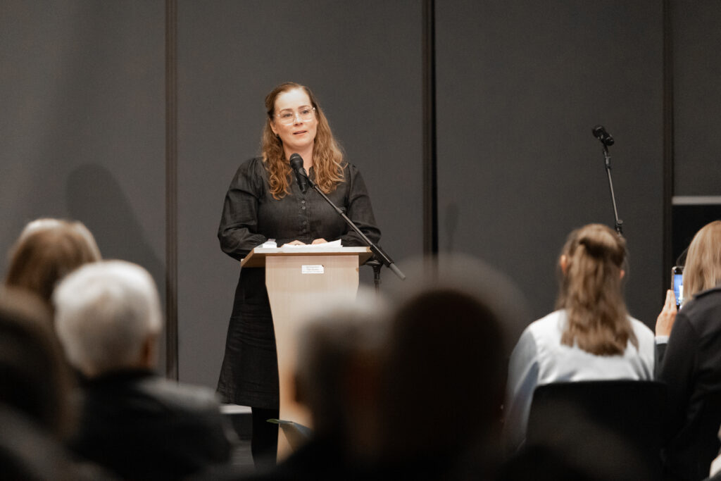 Dagbjört Eiríksdóttir á minningarstund Gleym mér ei 2025